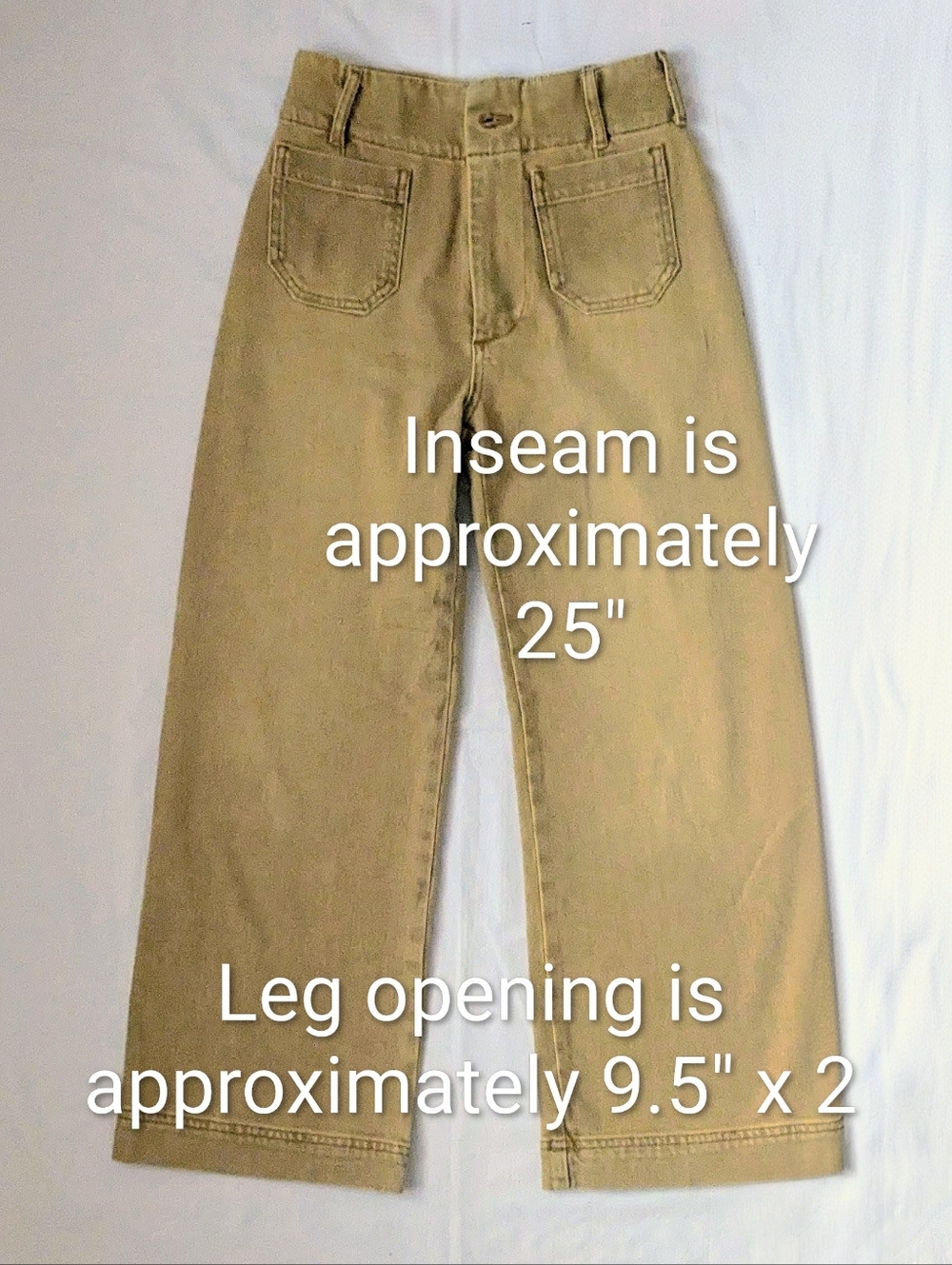 Maeve By Anthropologie Tan Colette Cropped Wide-Leg Relaxed-fit High-Rise Pants - Picture 12 of 12